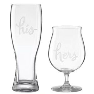 Kate Spade Two Of A Kind His And Hers Beer Glasses